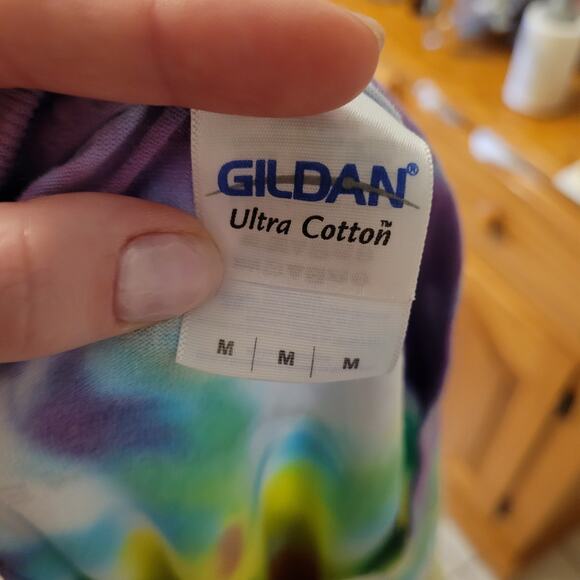Gildan Ultra Cotton Tie Dye Chemistry Graphic Unisex T-Shirt Medium - Picture 7 of 7